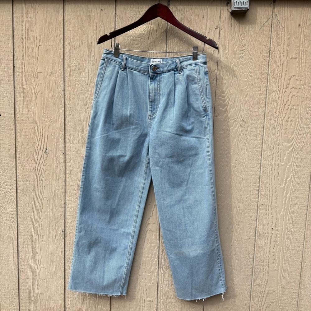 NWT The Drop Women's 27/M Relaxed Fit Light Denim Ice Blue High Rise Mom Jean